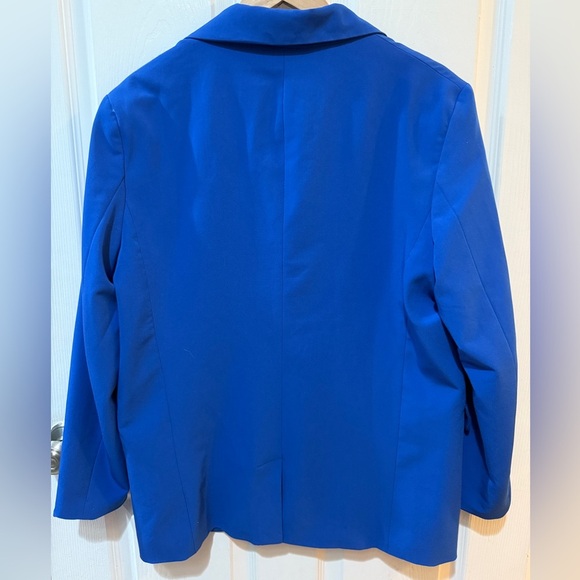 Bershka Core Oversized Blue Blazer Relaxed Fit Suit Jacket - Picture 5 of 5